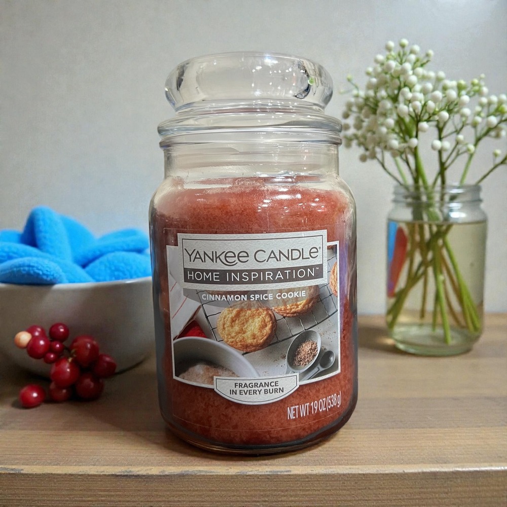 Yankee Candle Home Inspiration Cinnamon Spice Cookie Large Jar Candle 19 oz New